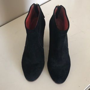 Coach Black Suede Ankle Boots